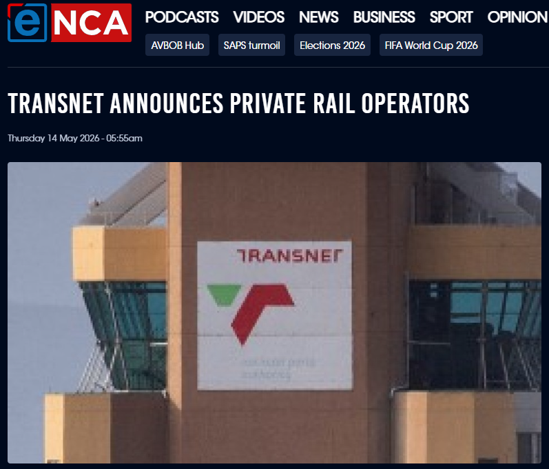 menarports_rail's tweet photo. #MenarPortsandRail and 10 other private train operators look forward to being part of the process to reinvigorate South Africa's freight rail network.
Article published by @eNCA: https://t.co/FAsPd7taYQ
#menar #ReindustrialiseSA https://t.co/99yho6ZyHN