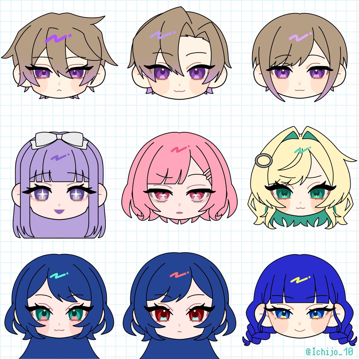 Ichijo_10's tweet photo. #oc 
別垢で顔まんじゅう量産した😆 https://t.co/pXqKeRMklg