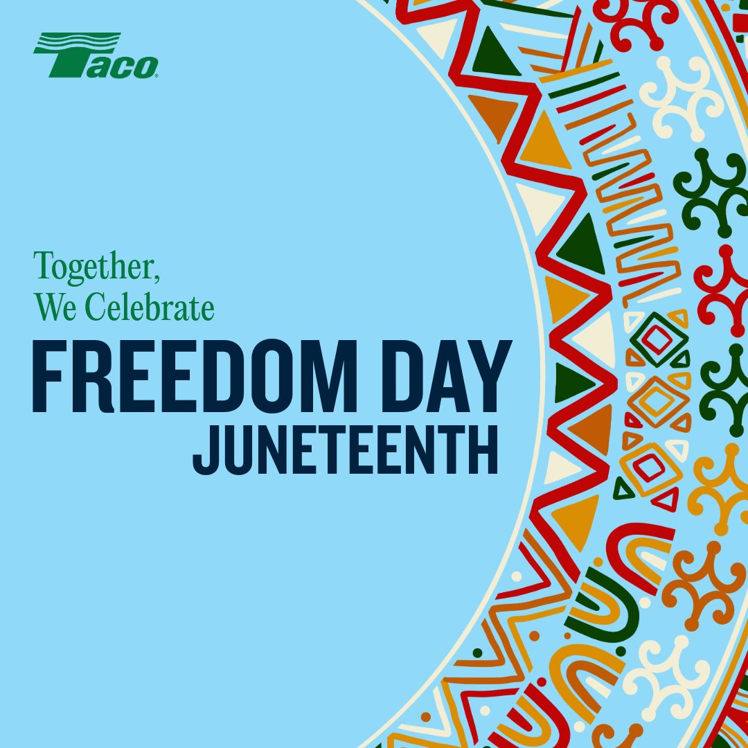 TacoComfort's tweet photo. Juneteenth marks a crucial moment in our nation’s history. It’s a time to reflect, listen, and continue the work of building stronger, more inclusive communities.

#Juneteenth #TacoCulture #SupportiveAndStrong #WeAreTaco https://t.co/juWjtJrRVC