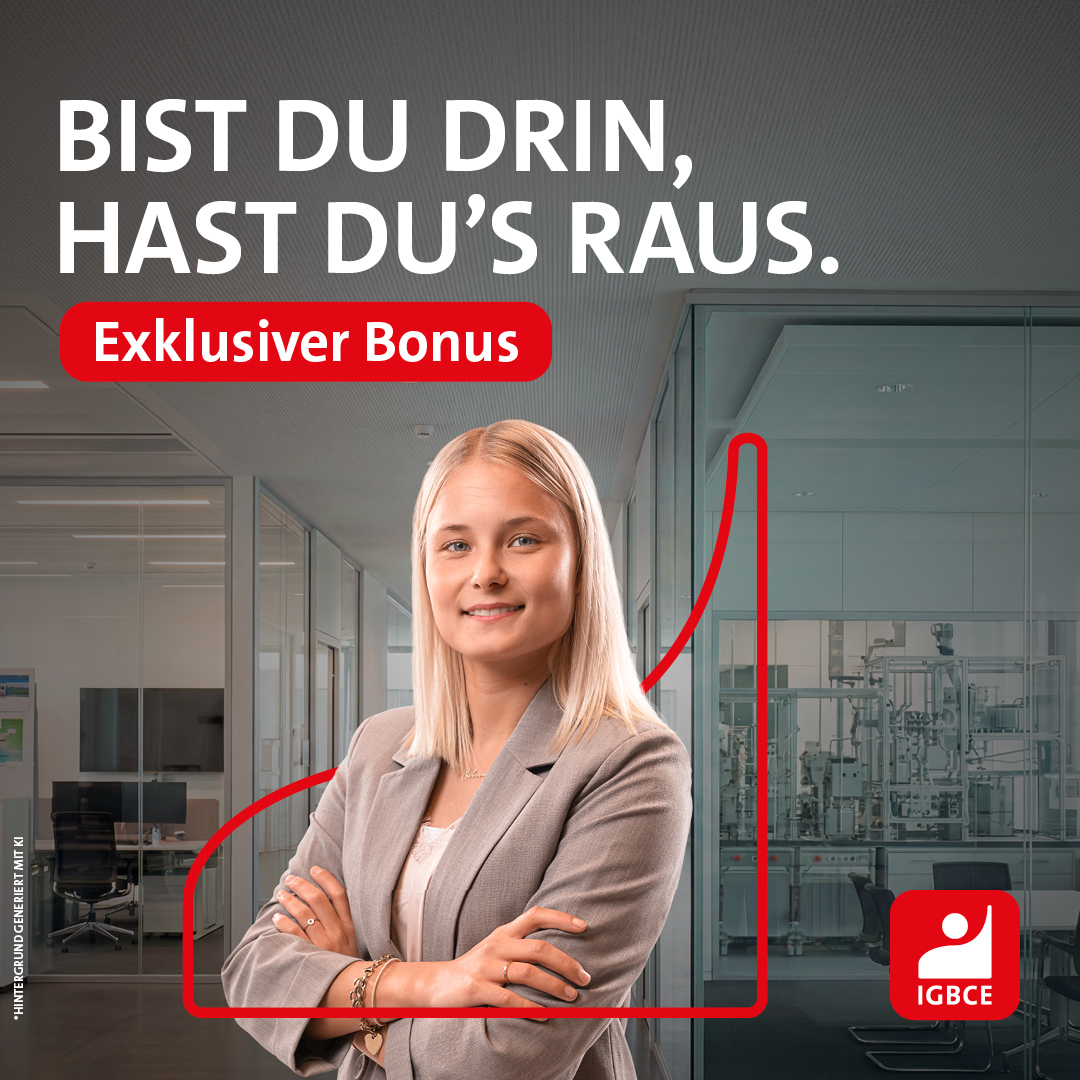 igbce's tweet photo. In vielen Betrieben gibt's Bonus-Regelungen für IGBCE-Mitglieder. Mit unserem Bonus-Finder kannst du prüfen, ob das auch für dich gilt. 

Noch kein Mitglied? Dann werde Teil der IGBCE! Je mehr wir sind, desto stärker sind wir. 💪  #igbceGemeinsamStark
👉 https://t.co/c3SBaOZO3C https://t.co/7z5Hi5Kfv4