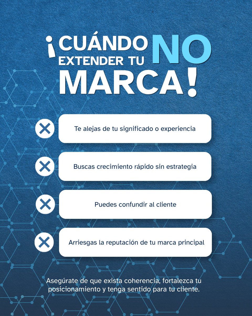 jpumarol's tweet photo. Una extensión de marca no depende solo del reconocimiento. La clave es que la nueva propuesta mantenga la promesa y la confianza que los clientes ya asocian contigo.

#BrandMasters #EstrategiaDeMarca #Marketing https://t.co/wyi1wFUnoY