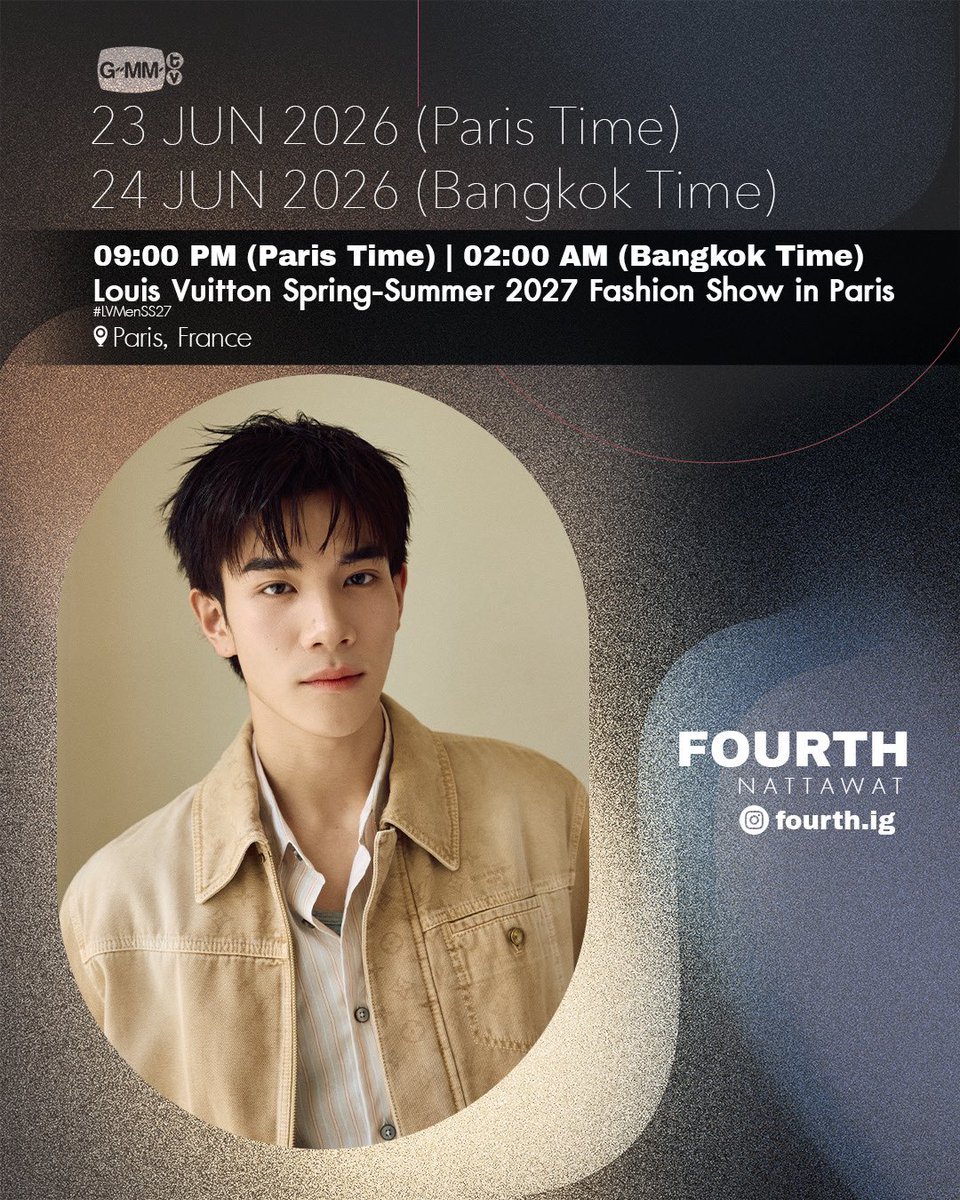 heavenlyeuri's tweet photo. Where did this photo even come from???!!! Handsome as always. I can’t wait to see him at another fashion week—this time as a Friend of the House. 🤭🤎✨️

@tawattannn #LouisVuittonxFourth
#Fourthnattawat #โฟร์ทณัฐวรรธน์ https://t.co/lNSnLaM3fn