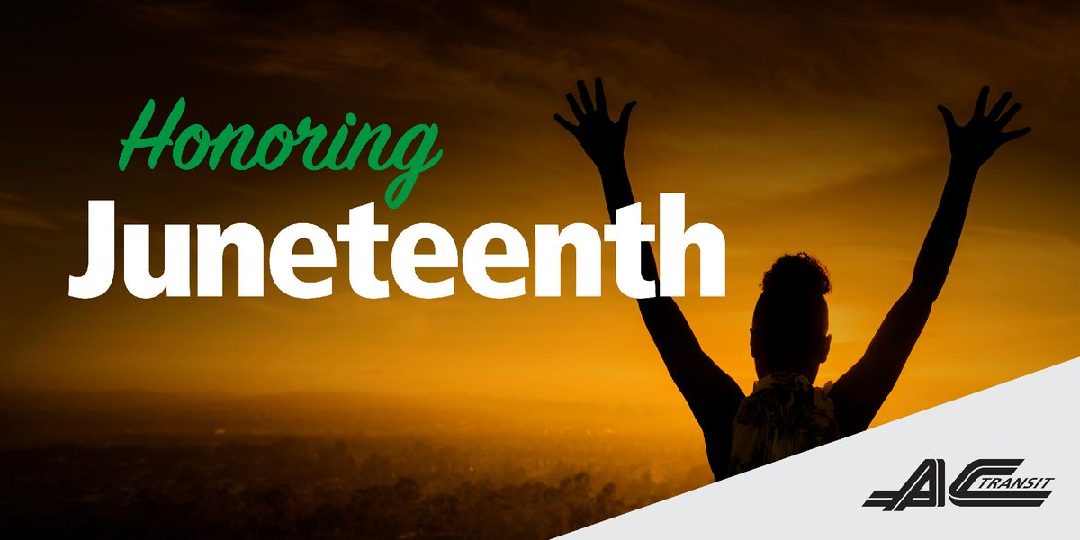 rideact's tweet photo. Happy Juneteenth! Today, we honor the resilience, culture, and contributions of African Americans throughout history.

Reminder: Buses will operate on Sunday schedules. 
Check your bus schedule: https://t.co/n6StZVqWRt
Track your bus with ACT RealTime: https://t.co/i1BOYBtB95 https://t.co/ijuHohQpIq