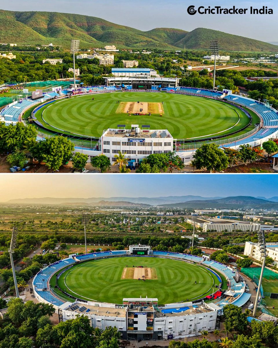 Cricketracker's tweet photo. Where cricket meets nature🏏⛰️

A stunning stadium nestled amidst the majestic hills of Kadapa, Andhra Pradesh.

📸: APL https://t.co/otJUHntMwq