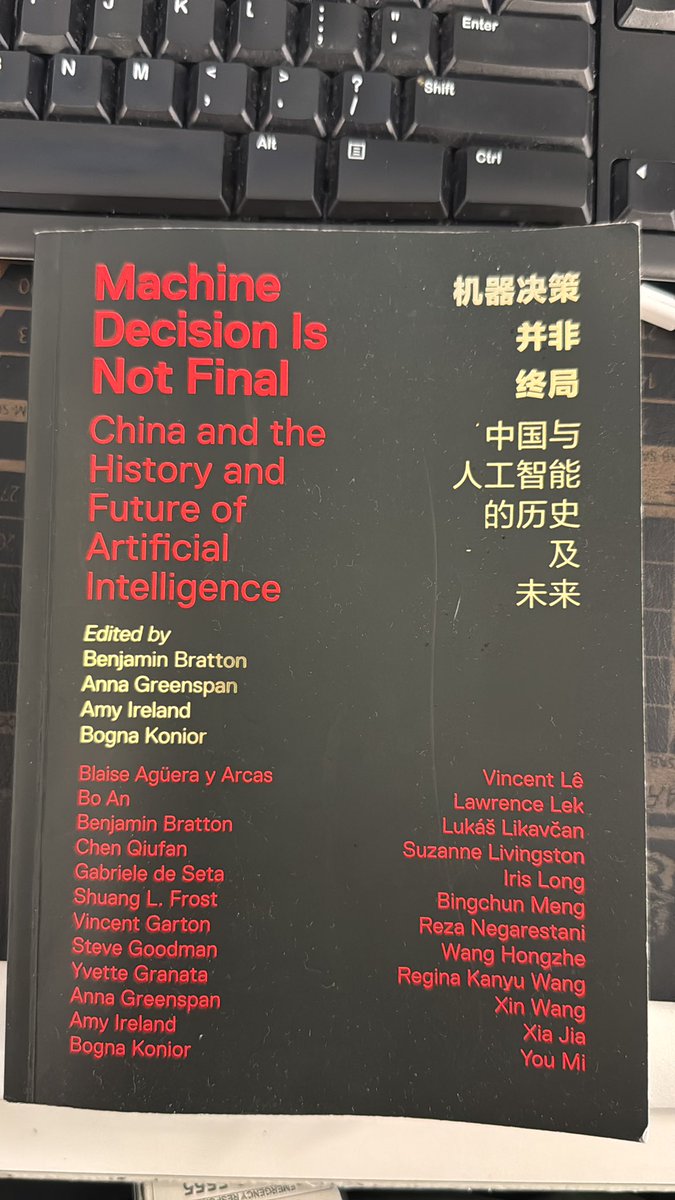 homocommunism's tweet photo. If youre struggling to see AI as anything other than a monstrosity may I suggest this book: there’s a high chance you have completely digested the west’s apocalyptic look on technology and the future of the world. anxiety and fear of AI is not universal. In fact, it’s an outlier https://t.co/Y6HJ8udg6m