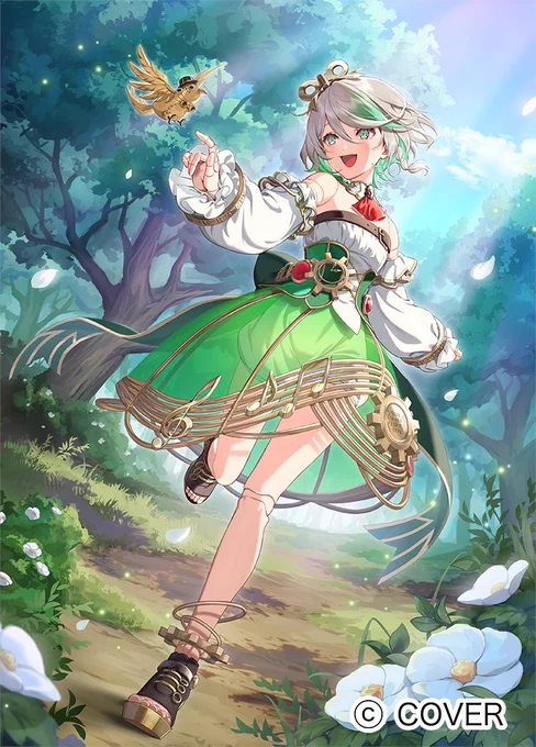 【お仕事】『hololive OFFICIAL CARD GAME』 6/19発売の第8弾ブースター「バウンサーバウンド」にてセシリア・イマーグリーンさんのカードイラストを担当させていただきました! どうぞよろしくお願いいたします〜 #ホロライブ #ホロカ #セシリア・イマーグリーン #仕事絵