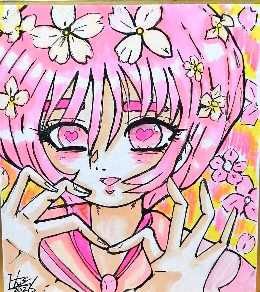 ピンク髪かわいいですね🎨 何気に好きなイラストレーターさんイメージ