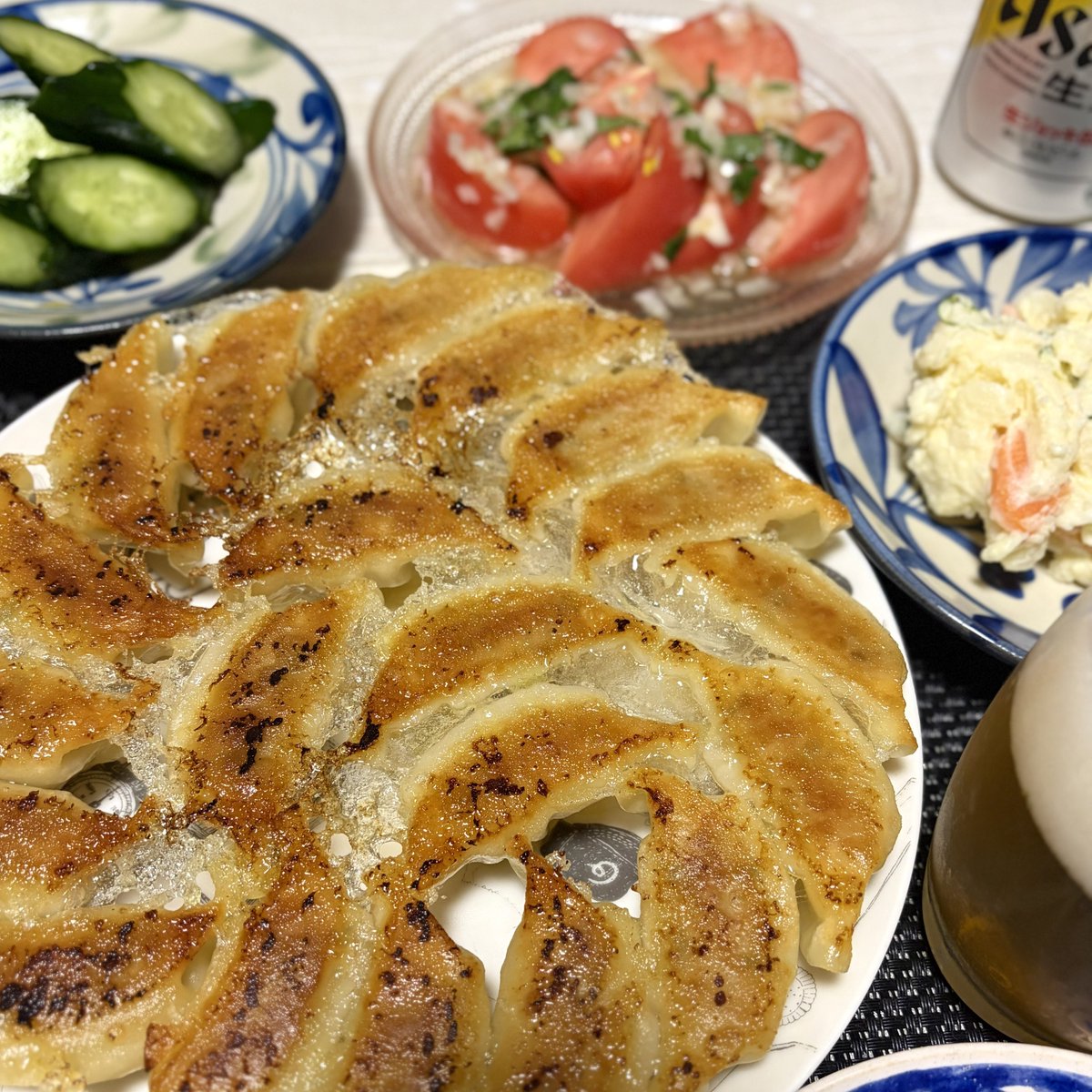 himenotable's tweet photo. 昨��は餃子でしたわよ☺️ https://t.co/Obx6e93kR8