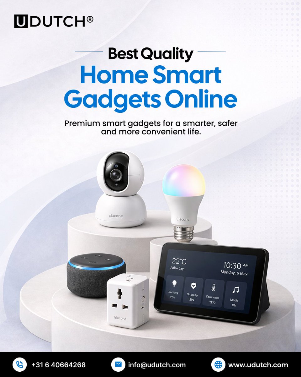udutch_'s tweet photo. Searching for the best quality home #smart_gadgets online? 🤖💡 @udutch_ offers innovative #smart_devices designed for comfort, convenience, and modern living. Upgrade your home with stylish and reliable technology 

🌐 https://t.co/HENbpty8QU

#UDUTCH #HomeSmartGadgets https://t.co/k6z2heQM17
