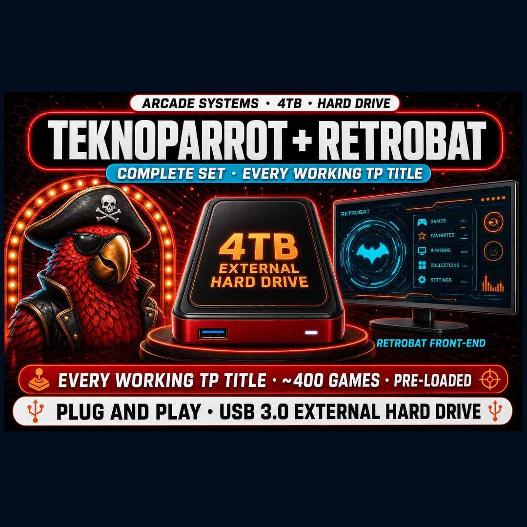 ArcadeSystemsUK's tweet photo. ⚡ 4TB TeknoParrot Hard Drive with RetroBat - Complete TeknoParrot Set

4TB TeknoParrot Complete Set + RetroBat 

https://t.co/ZYgo2Pfuhy https://t.co/RxBel10FTm