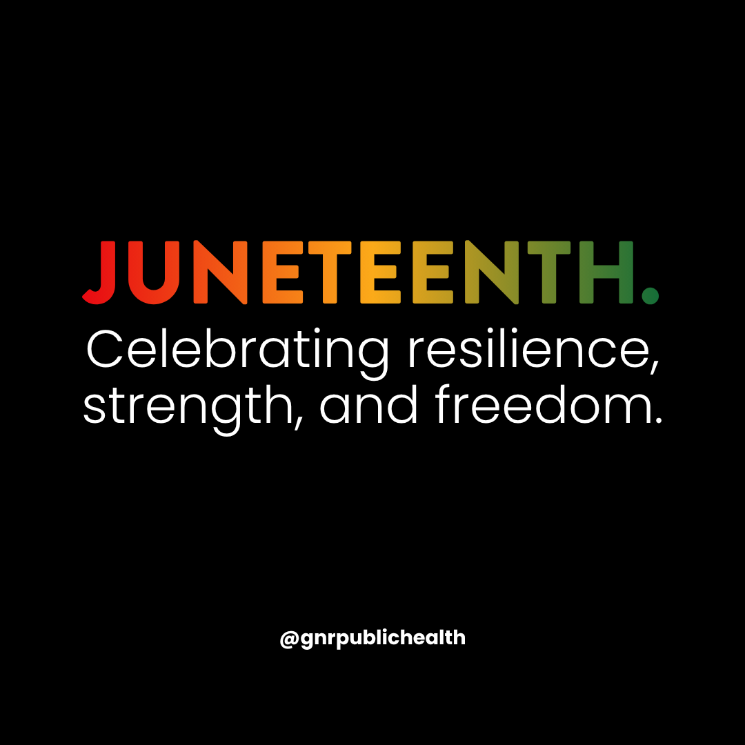 GNRPublicHealth's tweet photo. Happy #Juneteenth! Let's celebrate the resilience, strength, and freedom within our communities! #Gwinnett #Newton #Rockdale https://t.co/C5cVHErhVR