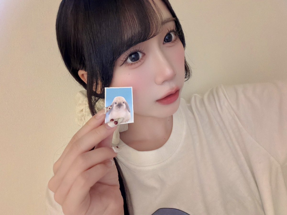 karatea_radio's tweet photo. 白咲家愛うさぎ"とろろ"の自作証明写真がこちら📸🐰 https://t.co/iJyg5vGtun