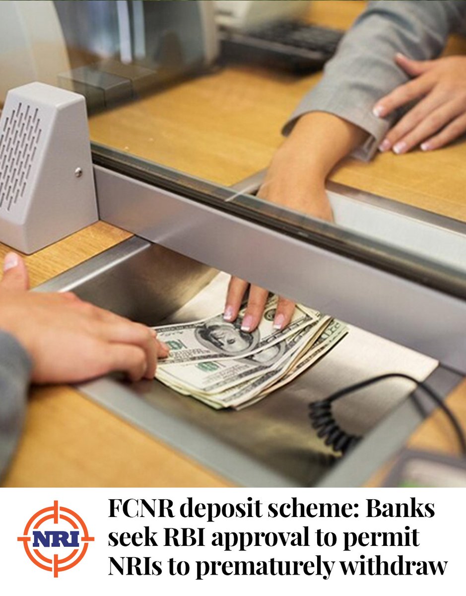 nri_focus's tweet photo. FCNR deposit scheme: Banks seek RBI approval to permit NRIs to prematurely withdraw funds
Read the full story:
https://t.co/JMjpd3djyD
#deposits #RBI #Banks #funds #nris https://t.co/TwCWov16C5