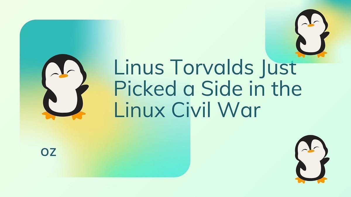 seanchiggins's tweet photo. Linus Torvalds Just Picked a Side in the Linux Civil War (And C Developers Are Furious) https://t.co/YsSxJXPKxQ https://t.co/6r9fDTBGBD