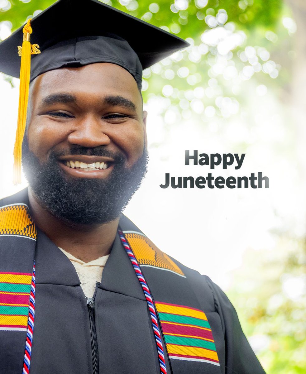 RegentU's tweet photo. Today is Juneteenth! We recognize the sacrifice, strength, and resilience of the Africans who were enslaved, as well as the vast contributions of the African American community throughout history. We recommit ourselves to the kingdom vision of Revelation 7:9. https://t.co/9QrOuXUMsd