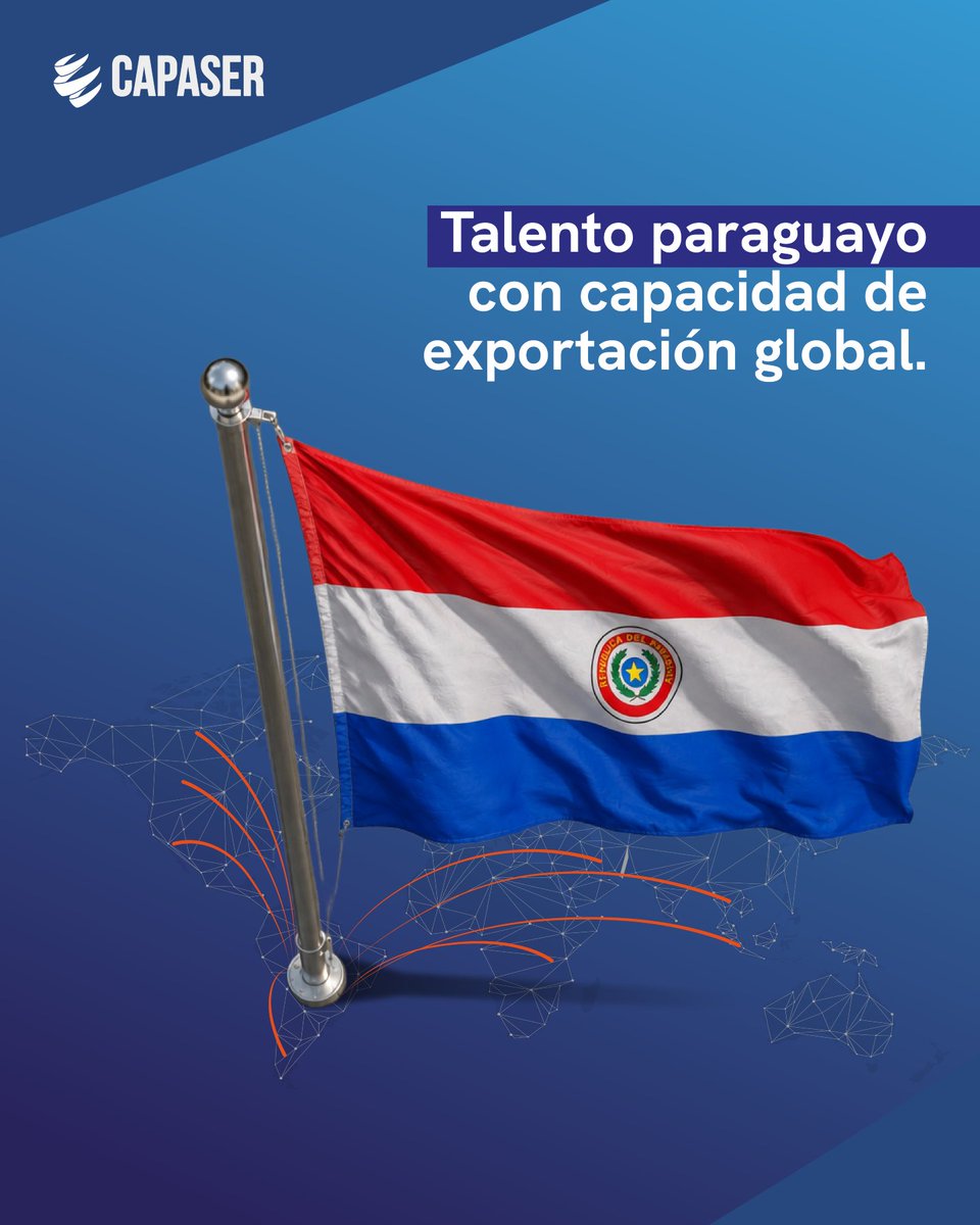 CapaserPy's tweet photo. El talento nacional hoy tiene la capacidad de competir en los mercados más exigentes del mundo. Desde Paraguay, exportamos conocimiento y servicios de calidad, demostrando que nuestra vocación de servicio es un valor agregado que nos distingue en la región. https://t.co/FOG1VQNNvq