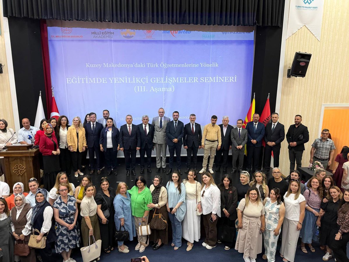UskupEM's tweet photo. T.C. Üsküp Büyükelçiliği Eğitim Müşavirliği’nin himayeleri ve MATÜSİTEB iş birliğiyle düzenlenen Türk öğretmenlerine yönelik “Eğitimde Yenilikçi Gelişmeler” Seminer Programı’nın son aşamasının açılış programı gerçekleştirildi.
Emeği geçen herkese teşekkür ediyoruz. https://t.co/TdjdlFVJaC