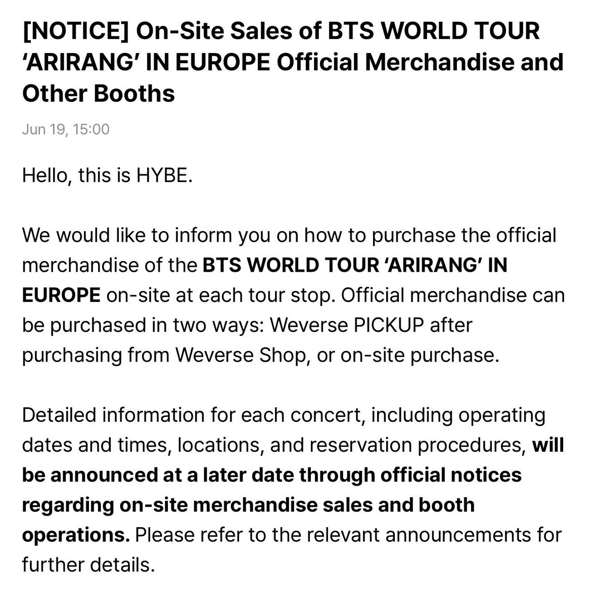 thvchapters's tweet photo. we will have weverse pick up in europe I AM SO HAPPY 😭 https://t.co/fwLpOP6YcZ