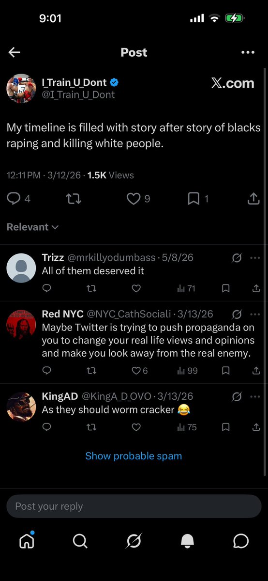 Smidge_Shady's tweet photo. @I_Train_U_Dont @1987Quig @Heal_within96 @madeyawook Bro, are you obsessed with Black people? Lmaoooo if you go through your page and your replies, all you do is talk about Black people. One of the only times you felt the need to express yourself on your page is to talk about Black people 😭 https://t.co/iCeGcZkK7E