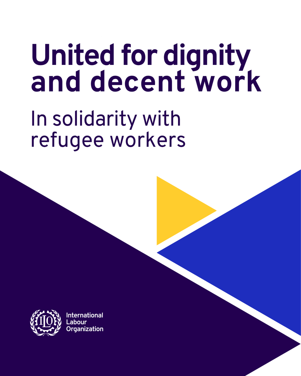 GilbertFHoungbo's tweet photo. On #WorldRefugeeDay, and as we mark 10 years of the ILO Guiding Principles on refugee access to labour markets, let us make safety, peace and decent work a reality for refugees and their host communities. https://t.co/LRD4QJECRR