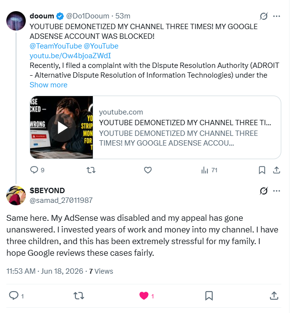 Do1Dooum's tweet photo. @GoogleAds
@Google
@YouTube
@TeamYouTube https://t.co/9vpYhnaTjU