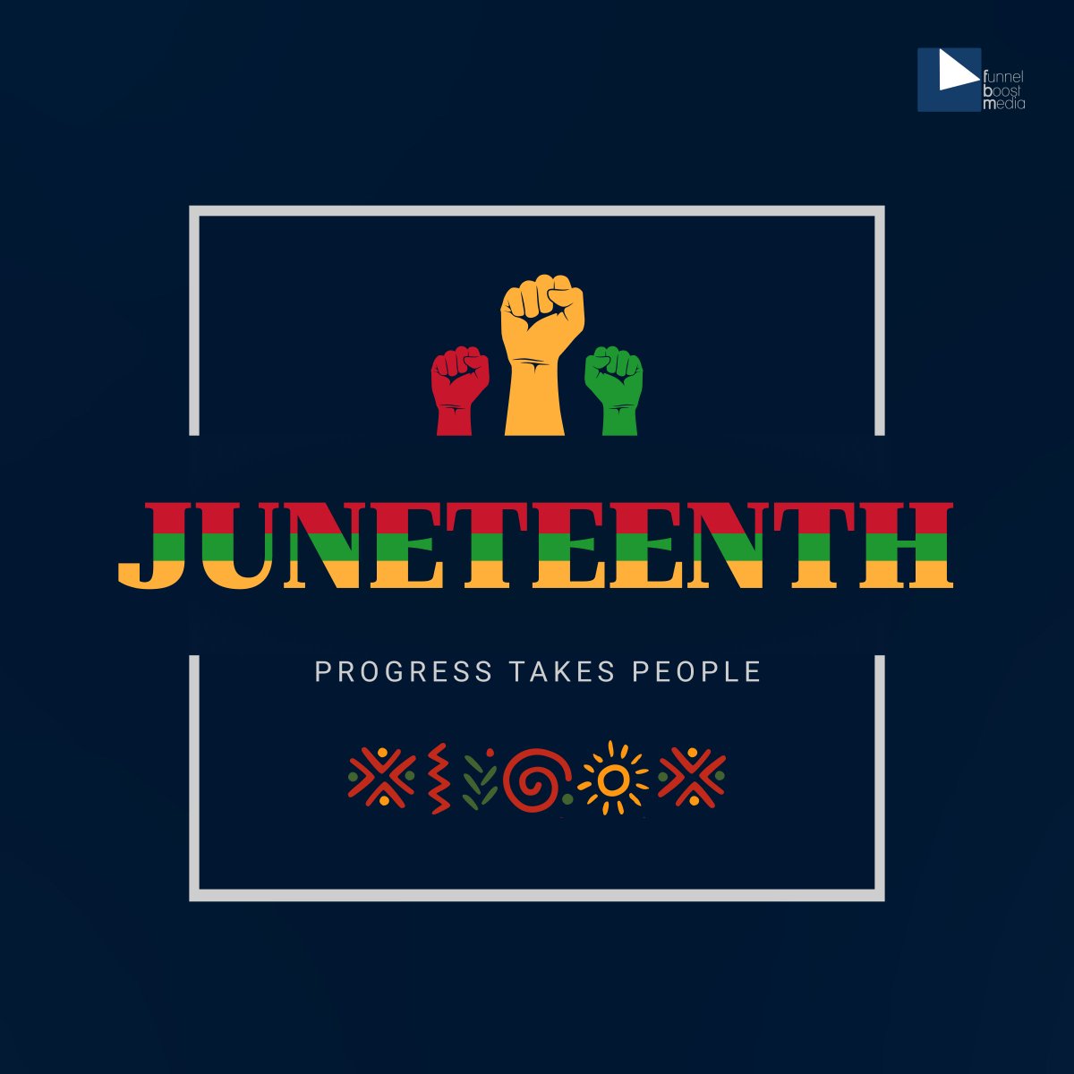 FunnelBoost's tweet photo. Happy Juneteenth. On June 19, 1865, freedom finally reached Galveston, Texas. Today we honor that moment, right here from our home state. ✊🏾 #Juneteenth #FreedomDay https://t.co/yFQchzdwNX