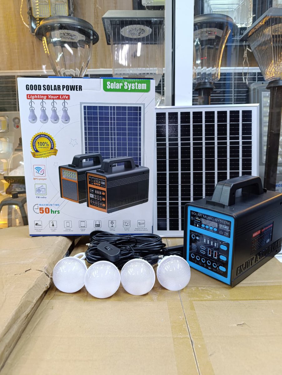 Gideon_Kitheka's tweet photo. 𝗡𝗘𝗪 𝗔𝗥𝗥𝗜𝗩𝗔𝗟!

Big Solar Lighting System with: 
~4 Led Bulbs. 
~Radio.
~BT speaker, 
~Mobile Charging,
~Tablet Charging,
~12V Fan Powering.
~50Hours Service 

Kshs10,000/=

WhatsApp No: 0754212159 
#BushSolarLightsDelivers

Sent from WA Business
https://t.co/wPHKW5itRN https://t.co/4hX87JnGwJ