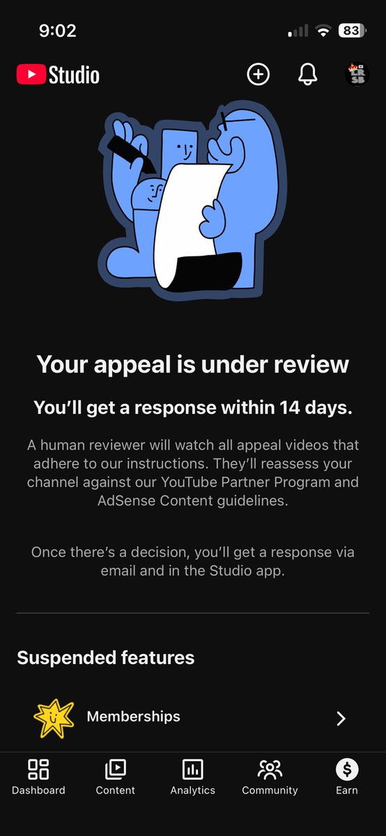 LordRyanCatGuy's tweet photo. They lied about a human reviewer watching my appeal video the last time I tried to appeal my Demonetization. It took them two days and no person watched my appeal video.

I can’t afford legal fees over YouTube’s AI Moderation. https://t.co/jyZES22Drg