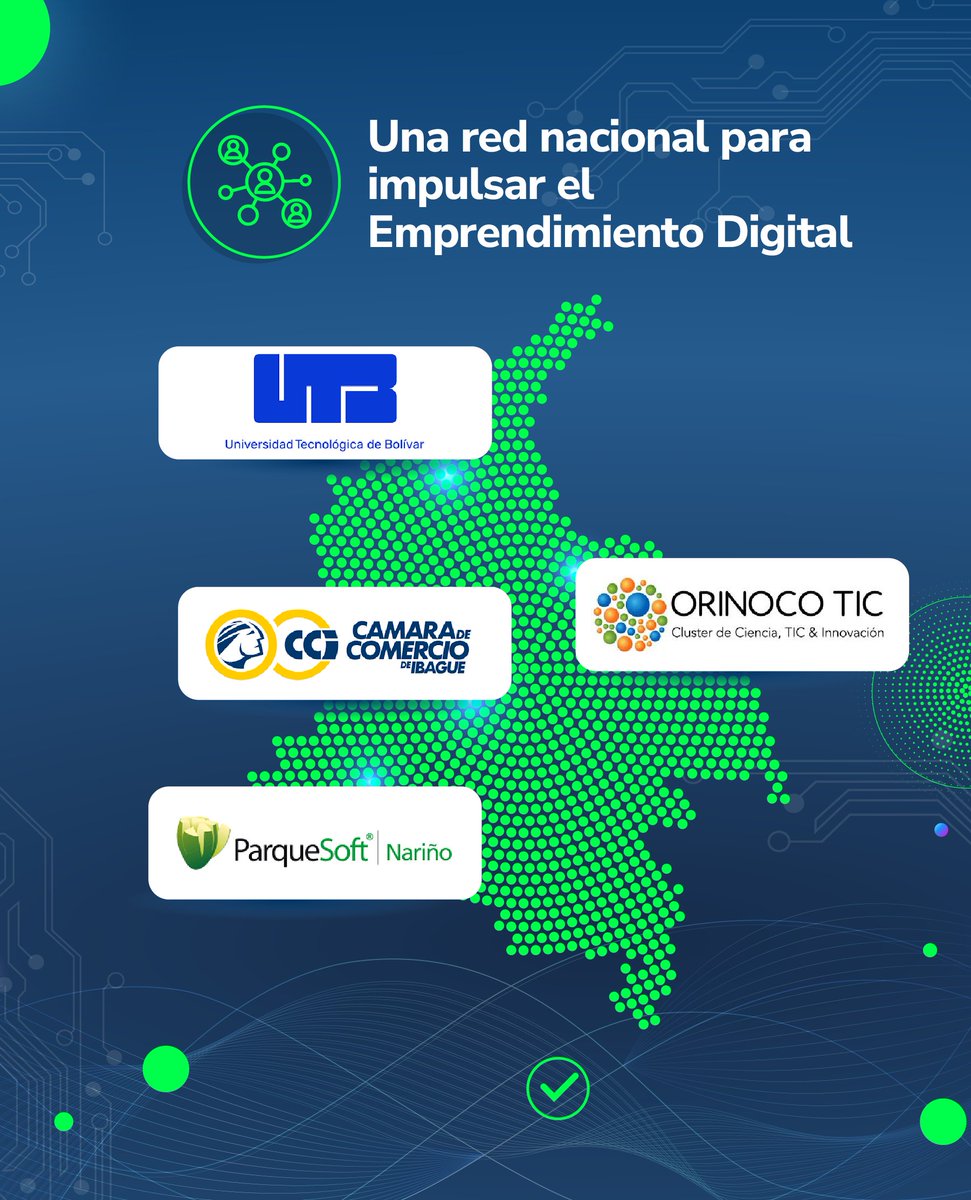 InnpulsaCol's tweet photo. #EmprendimientoDigital2026 seleccionó a los 4 promotores de incubación que liderarán la transferencia metodológica en distintas regiones del país. Desde Nariño, Bolívar, Orinoquía y Tolima se fortalece una red nacional que impulsa el ecosistema emprendedor desde los territorios. https://t.co/7ohmeDEW80