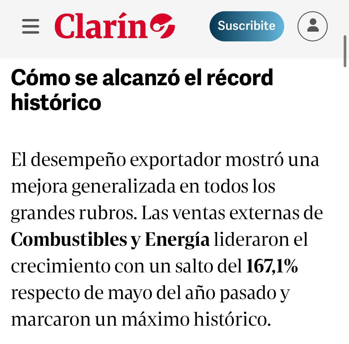 mayrasmendoza's tweet photo. La visión estratégica de @CFKArgentina, que en 2012 impulsó la reestatización de YPF, y por ende de Vaca Muerta, fue lo que permitió esta realidad en materia de balanza comercial, que puede solucionar un problema central histórico de la economía argentina.

@JMilei sobrevive gracias a esto. Debería agradecerle a Cristina, en vez de insultarla, como hace a menudo, y de participar del circuito que la persigue y la tiene proscripta (y, con ella, a todo el peronismo, mal que les pese a algunos).

Ahora haría falta convertir esta abundancia de divisas en desarrollo para que todos los argentinos se vean beneficiados. No va a suceder porque tienen metalidad de colonia. Esa es otra de tantas razones por las que tienen secuestrada a CFK: con ella en la cancha, sería posible pensar en una industrialización de estos recursos, y por consiguiente en empleo y mejores salarios para todos. Al poder real no le conviene que eso sea una alternativa.

El que no entienda esa relación entre la prisión de Cristina y esta discusión se está entregando a ese modelo colonial.