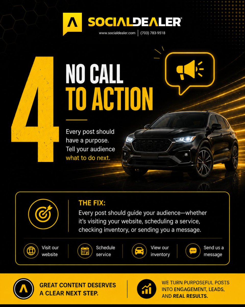 socialdealer's tweet photo. Your dealership's social media may be costing you leads. Identify the gaps and let's talk about how to turn your social media into real results. https://t.co/sXAvvFoOb4

#SocialDealer #AutomotiveMarketing #SocialMedia #DealerGrowth #DigitalMarketing #AutomotiveIndustry https://t.co/YXtOly7suE