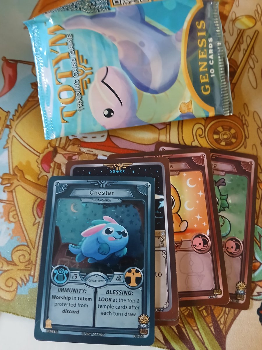 HarlanSweete's tweet photo. @TOTYMCollection me and @AllieSweete got some packs for the new game. Our store is running low and we want more! 

It's a fun game to play after some intense set champs or locals. https://t.co/viRMgHqxKQ