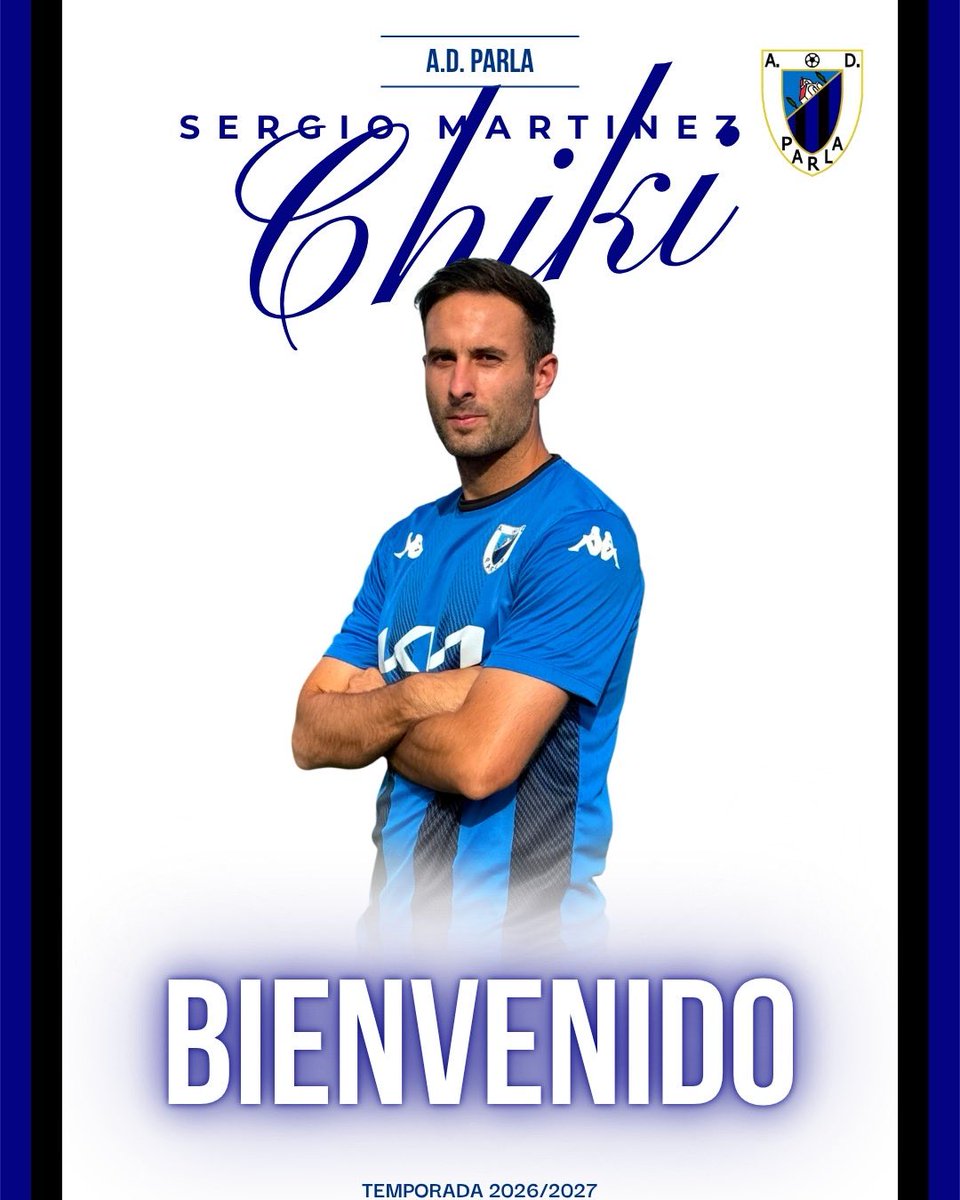 adparla's tweet photo. ✅ 𝐎𝐅𝐈𝐂𝐈𝐀𝐋 | Sergio Martínez “Chiki” nuevo fichaje para la temporada 2026/27.

✍🏼 Chiki llega procedente del @realaranjuez con el que ascendió a tercera #RFEF jugador con experiencia que  actuará en la mediapunta del equipo❗️

👋🏼 Bienvenido a Los Prados! https://t.co/xqo1Wz4E9a