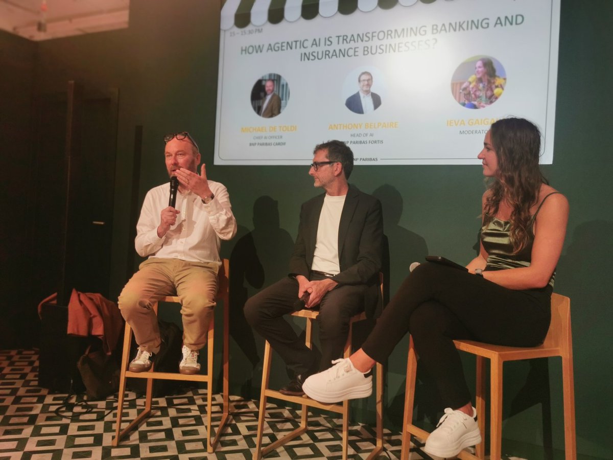 jblefevre60's tweet photo. [#Vivatech x #BNPPShapingInnovation]

How Agentic AI is transforming banking & insurance businesses with Mickael De Toldi chief AI officer @bnpp_cardif & Anthony Belpaire Head of AI Fortis.

@SpirosMargaris @PawlowskiMario @mvollmer1 @gvalan @ipfconline1 @LaurentAlaus @Shi4Tech @Fisher85M @kalydeoo @Ym78200 @dinisguarda @Fabriziobustama @3itcom @chidambara09 @Analytics_699 @Khulood_Almani @tewoz @ahier @EvanKirstel @rwang0 @sallyeaves @helene_wpli @FrRonconi @DigitalColmer @arielSTRABONI @HaroldSinnott @fogle_shane @rshevlin @jeffkagan @jeancayeux @RLDI_Lamy @DimitriHommel