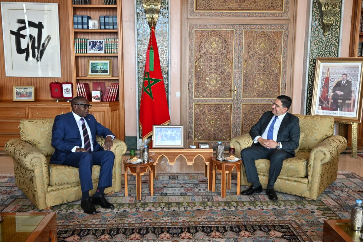 MarocDiplomatie's tweet photo. M. Nasser Bourita s'est entretenu, ce jour à Rabat, avec le Ministre des Affaires étrangères, de l’Intégration régionale et de la Coopération au développement de la République du Burundi, M. Édouard Bizimana https://t.co/2X9eTrBD5z