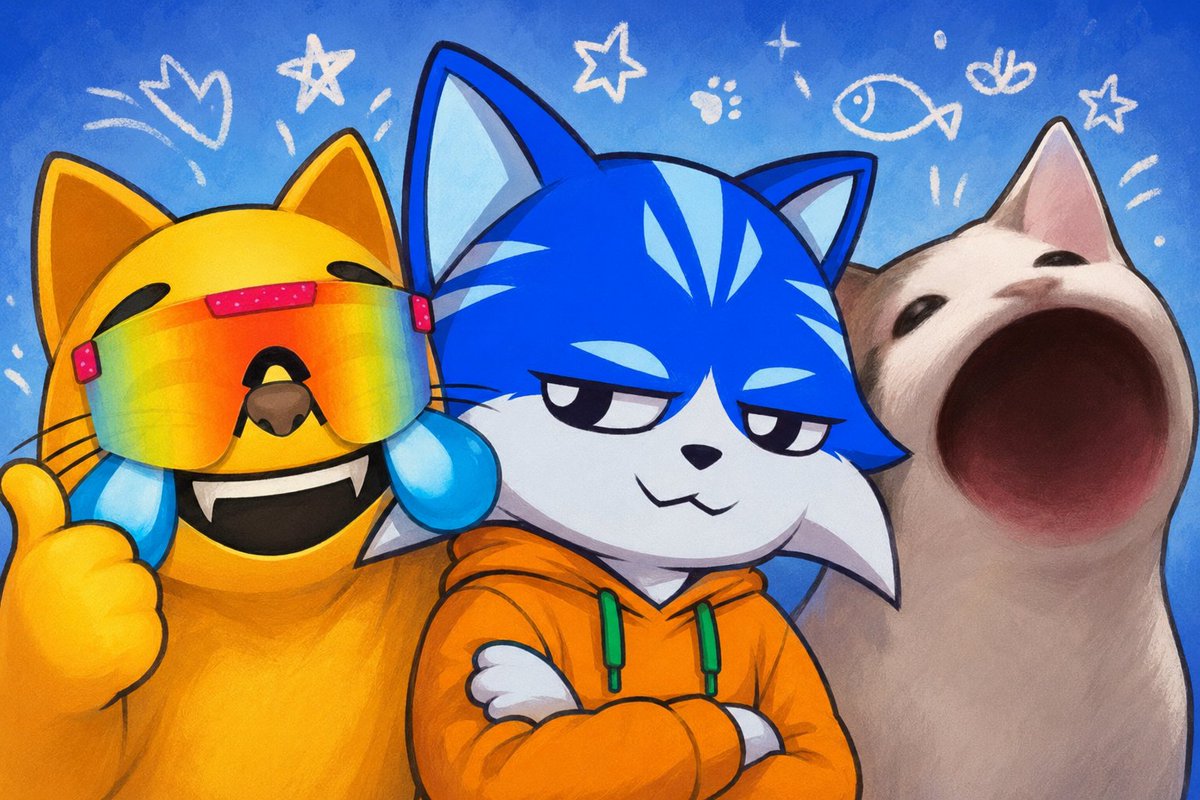 SupremememeBOSS's tweet photo. If the cat coin sector becomes a serious meta again when risk-on returns, which of the top cats is most likely to capture the most mindshare? 🐱

Let's compare the top 3 on-chain cats across some key metrics and you decide:

Current Market Cap

1. $TOSHI — $51M
2. $MOG — $42M
3. $POPCAT — $40M

ATH Market Cap

1. $POPCAT — $1.7B
2. $MOG — $1.5B
3. $TOSHI — $940M

Wallet Holders

1. $TOSHI — 1M+
2. $POPCAT — 135K+
3. $MOG — 58K+

Distribution (Top 10 Holders)

1. $TOSHI — 38%
2. $POPCAT — 41.6%
3. $MOG — 79.6%

X Following

1. $MOG — 126K (blue check)
2. $TOSHI — 110K (gold check)
3. $POPCAT — account suspended

Utility: 
1. $TOSHI- TOSHI tools, @toshimart
(Meme launchpad with over 120 launches), Toshi Mobile (mobile network partnership with @WorldMobileTeam), @tinyhumansai
Partnership (Toshi AI agent in development stages). Over $1.2 million in protocol revenue. 

2. $POPCAT- Popcat click and meme tools (hasn't generated any real protocol revenue... yet)

3. $MOG- none... to date.

Exchange Listings:
🤝 Essentially a 3-way tie.
All are listed on almost all major exchanges and have Binance Alpha exposure, but none have Binance spot... yet. Binance spot is still a potential major catalyst for all 3.

From current valuations to ATHs, there's a lot of room for upside if cat season returns.

What metrics am I missing?

• Trading volume?
• Community engagement?
• Telegram activity?
• Mindshare?
• Liquidity?
• CEX spot odds?

Maybe we will dig into these later...

Which cat are you backing and why? 🐈