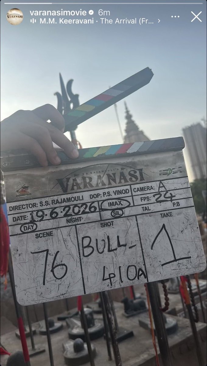Revanthdhfm__'s tweet photo. SCENE 76
BULL 410A
TAKE 1

#Varanasi 🔱 @urstrulyMahesh 🦁 https://t.co/qZTpv4fjLw