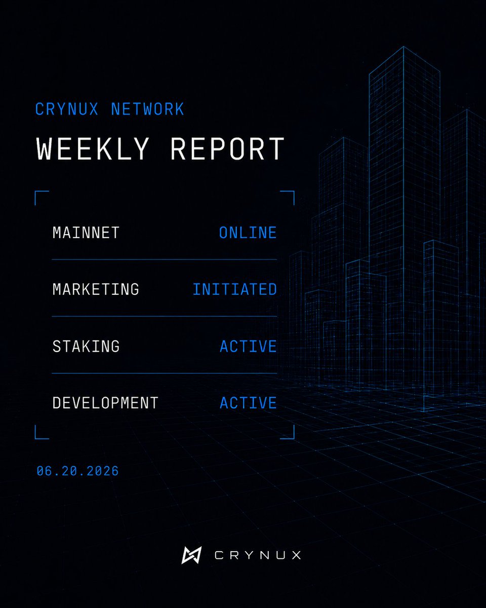 crynuxio's tweet photo. This week in Crynux:

• After more than two years of building, Mainnet officially launched.

• Marketing efforts have been initiated and will continue ramping up in the coming weeks as we expand awareness and bring new users into the ecosystem.

• Delegated staking is now live, allowing $CNX holders to earn rewards while supporting the network.

• Active development continues. The team remains highly active, with ongoing network improvements, optimizations, and code updates being pushed regularly.

Adoption starts now.