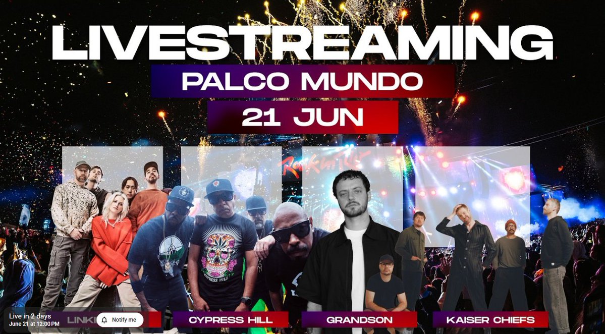 LPLive's tweet photo. News: Linkin Park's performance at Rock in Rio Lisboa to be streamed on June 21st on YouTube for fans globally

This will be a massive return to Portugal for LP as the promoter said LP has set a ticket sales record for the festival.

Who will be watching with us Sunday?

https://t.co/Pp7Ov1CGzM