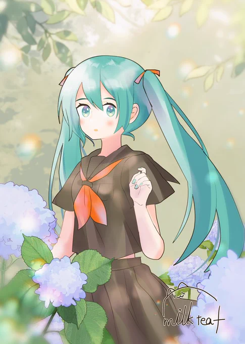 ミクさんお絵描きやめませんよー!٩(๑òωó๑)۶