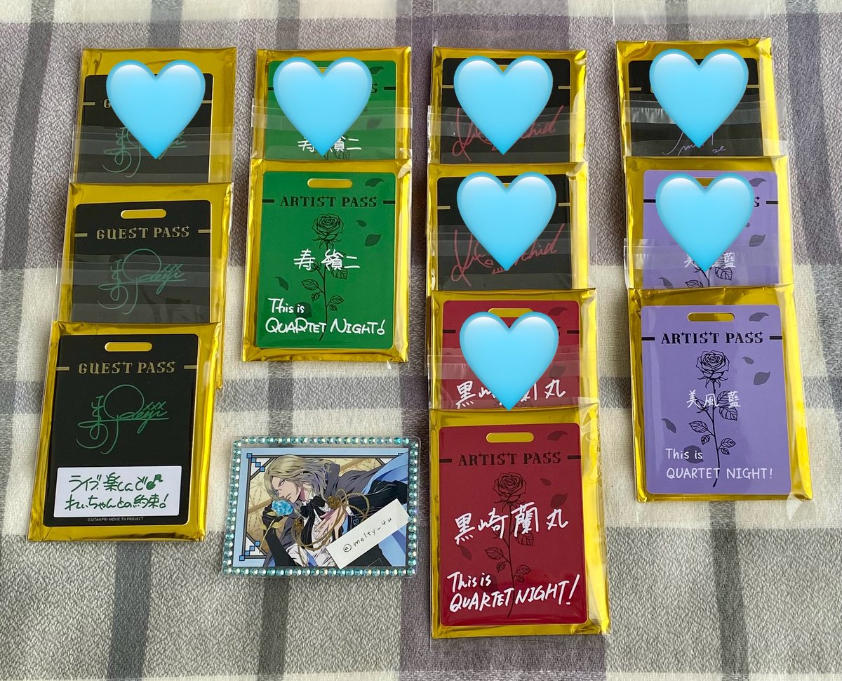 melty_4u's tweet photo. 【交換/譲渡】 うたプリ カルライ
トレーディングパス風カード

譲:神戸
ゲスト 嶺二
アーティスト 嶺二 蘭丸 藍

求: 
千葉 蘭丸 アーティスト1または各1
定価（+送料）

交換譲渡の優劣ございません。
大阪手渡し、郵送＞21日終演後会場
検索からもお気軽にお声掛けください。よろしくお願いします。 https://t.co/6ElJjcjqfE