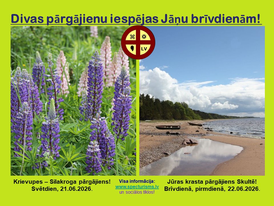 specturisms's tweet photo. Ja vēl Jāņu brīvdienām prasās kas skaists un aktīvs - divas pārgājienu iespējas ir pieejamas.
Spectūrisms iesaka: nepaliec brīvdienās mājās!
#svētku #brīvdienas #jāņu #pārgājieni #ceļojumi 
#aktīvi #vidzeme #jūras #skati #iespējas #svētdien #pirmdien #piedabas #apceļo #Latviju https://t.co/zA5sBVG8fk
