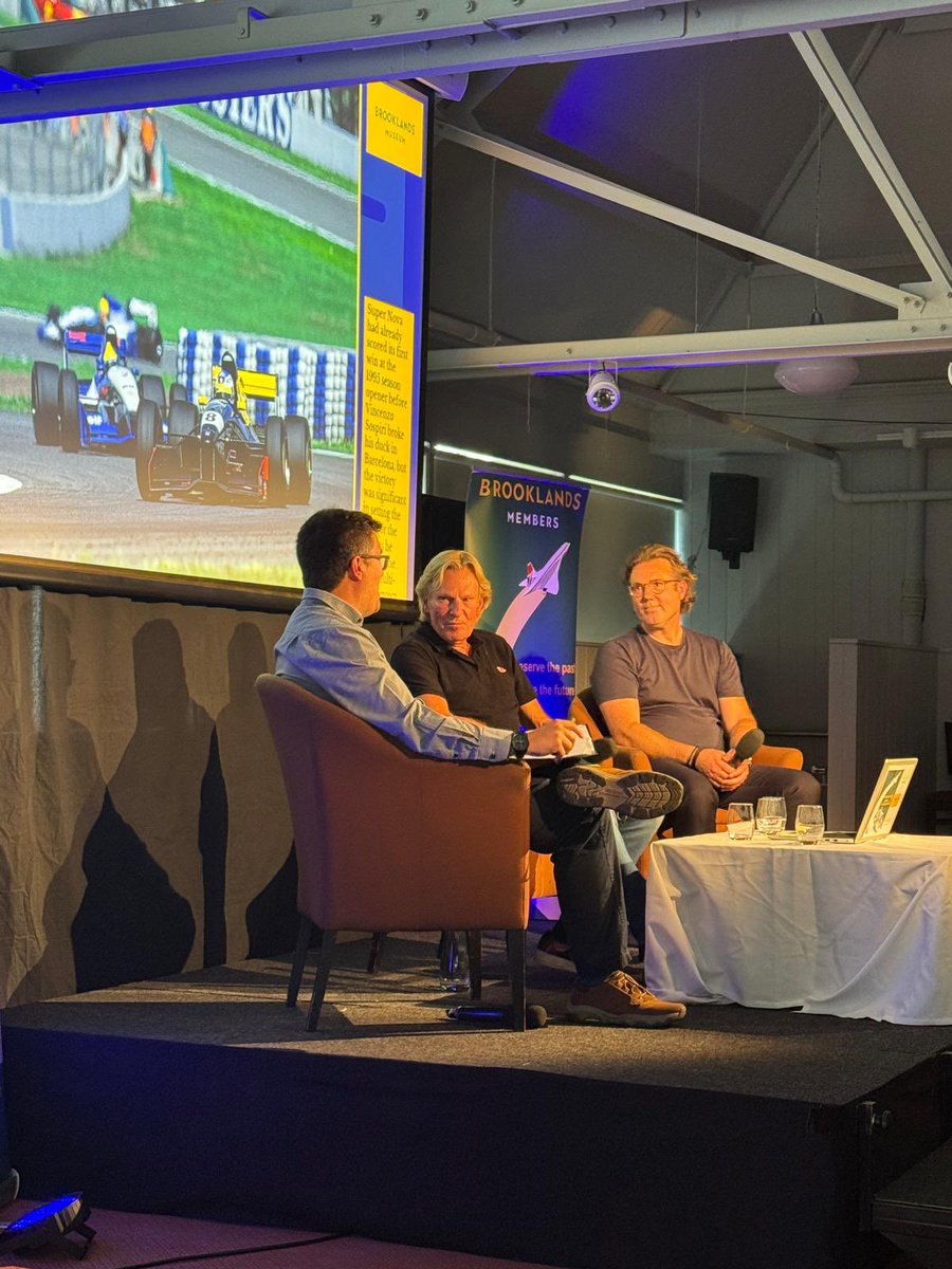 james_newbold's tweet photo. About last night… Hosting the #F3000 Symposium at @BrooklandsMuseu was a real treat. Lovely to chat with panel members, fans of the era and folk excited to read the book. A memory I’ll cherish 👍🏼 https://t.co/Z3g0oSxEGo