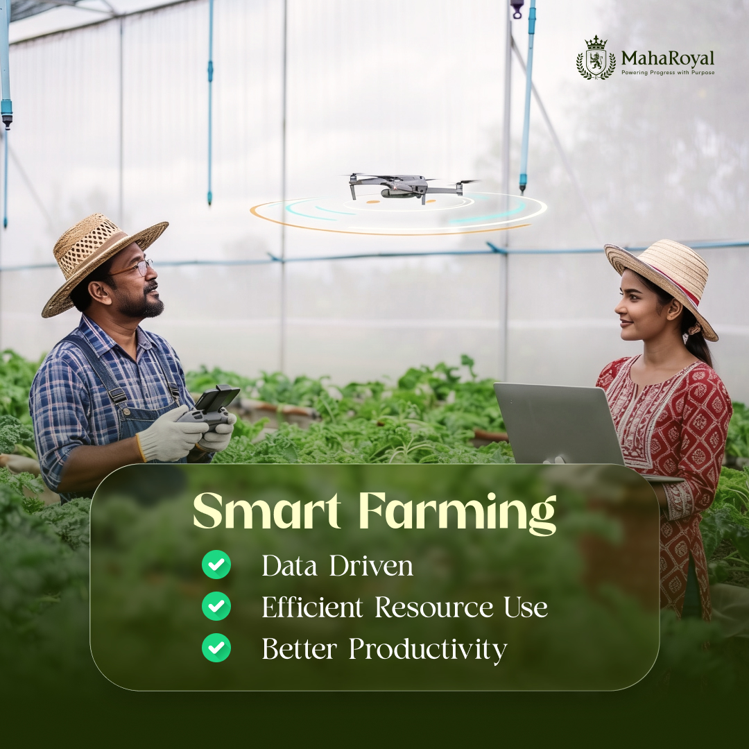 MRBG_Speaks's tweet photo. Smart farming is shaping the future of agriculture. 🌱

With technology-driven insights and efficient resource use, farmers can make smarter decisions every day.

#SmartFarming #Agritech #MahaRoyal https://t.co/FJ9gb9F2pQ
