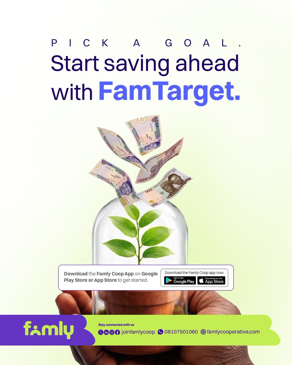 joinfamlycoop's tweet photo. Nobody plants a seed today and expects a tree
tomorrow.

Growth needs patience and consistency.
And so do your financial goals.

Keep showing up.
Let time do the rest.

FamTarget is here to help you get there. https://t.co/PTsARncW4H