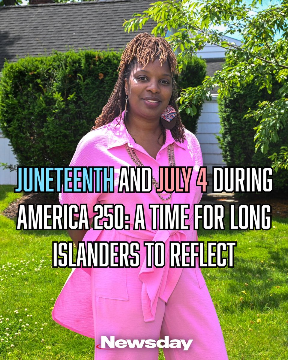Newsday's tweet photo. For Tijuana Fulford, Juneteenth is a reminder of what "freedom feels like." So, this Friday, as the nation celebrates the federal holiday commemorating the end of slavery, her community nonprofit organization will host a celebration in Riverhead featuring soul food delights, a bouncy house, and face painting.

That celebration this week will be a jubilee of joy and healing, followed by another for the Fourth of July. As the daughter of a Marine who fought for the United States, she said, she can’t untwine what the two holidays represent — one that speaks to America’s promise, and the other the conclusion of one of the nation’s darkest chapters.

Read the full story here: https://t.co/mXktvw71dk. (Photo credit: Elizabeth Sagarin)
.
.
.
#longisland #liny #juneteeth #fourthofjuly #250thanniversary