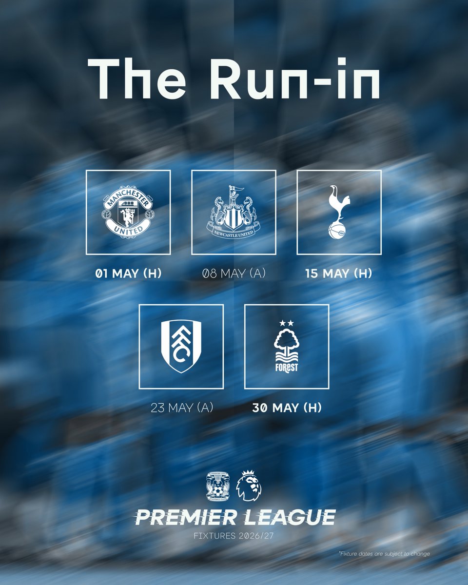 Coventry_City's tweet photo. The run-in. 💨 https://t.co/sVvrMdQLVM