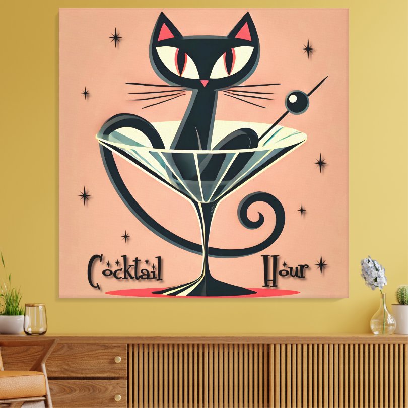 LeeHillerDesign's tweet photo. ✨🍸⏳⚛️Sophisticats⚛️⏳🍸✨
Atomic Futuristic Cocktail Hour Black Cat Canvas Print
Item: https://t.co/lEGXhOmjpb

#atomic #spaceage #martini #cocktailhour #homedecor #Sophisticats #barware #gifts #giftideas

#midcentury Black Cat Collection: https://t.co/kOeP2r8Nd5 https://t.co/Uz4ZGTxbg3