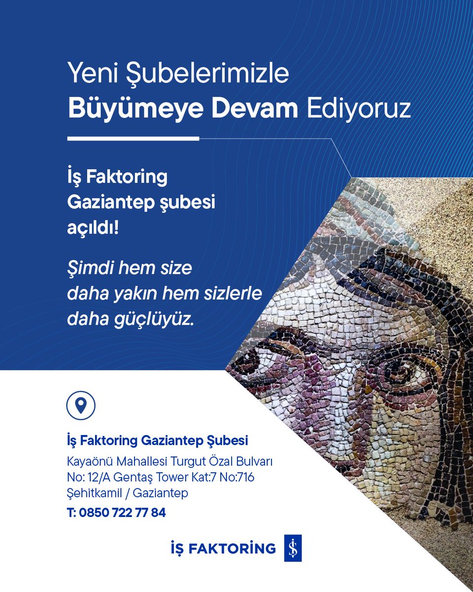 isfaktoring's tweet photo. 📍İş Faktoring Gaziantep Şubesi Açıldı!
.
.
.
Şimdi hem size daha yakın hem sizlerle daha güçlüyüz.

#İşFaktoringGaziantepŞube https://t.co/coXATE03Y5