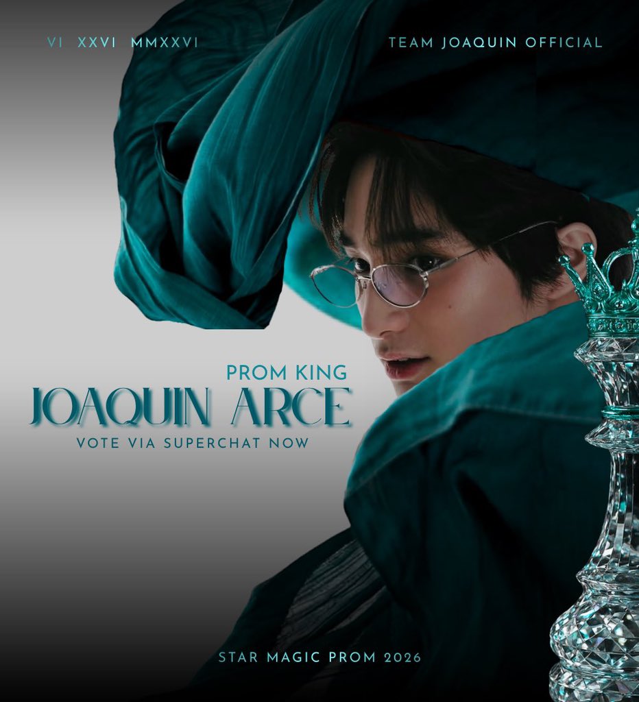 JoaquinTeamOFC's tweet photo. 👑𝗩𝗢𝗧𝗘 𝗙𝗢𝗥 𝗝𝗢𝗔𝗤𝗨𝗜𝗡 𝗔𝗥𝗖𝗘 𝗔𝗦 𝗣𝗥𝗢𝗠 𝗞𝗜𝗡𝗚! 👑

Today is the day to show our love and support! Every single vote brings Joaquin Arce one step closer to becoming Prom King, and your participation can truly make a difference.

Don’t forget to cast your vote by sending a YouTube Super Chat with the artist name:

PROM KING JOAQUIN ARCE 

No matter the amount, every vote counts and every supporter helps make this journey even more meaningful. Let’s unite and give Joaquin the crown he deserves! 

Rally your friends, family, and fellow supporters to vote and spread the word. Together, we can make this happen!

#JoaquinArce